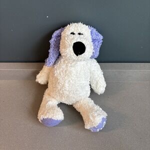 Limited Too White Purple Dog 2002 Plush Stuffed Animal 11" read description